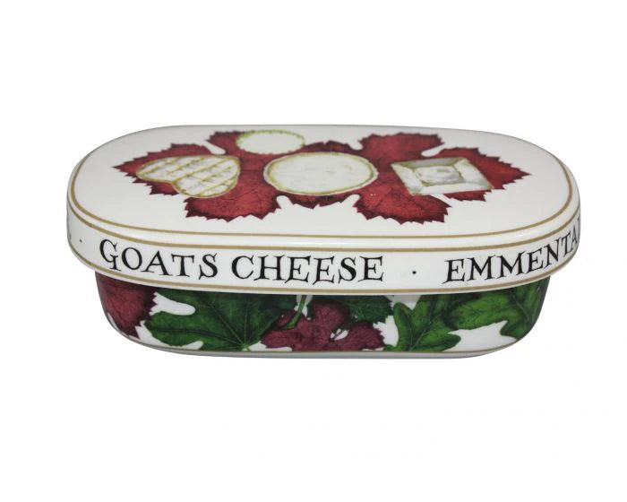 Oven safe goats cheese baker and porcelain cheese serving dish 