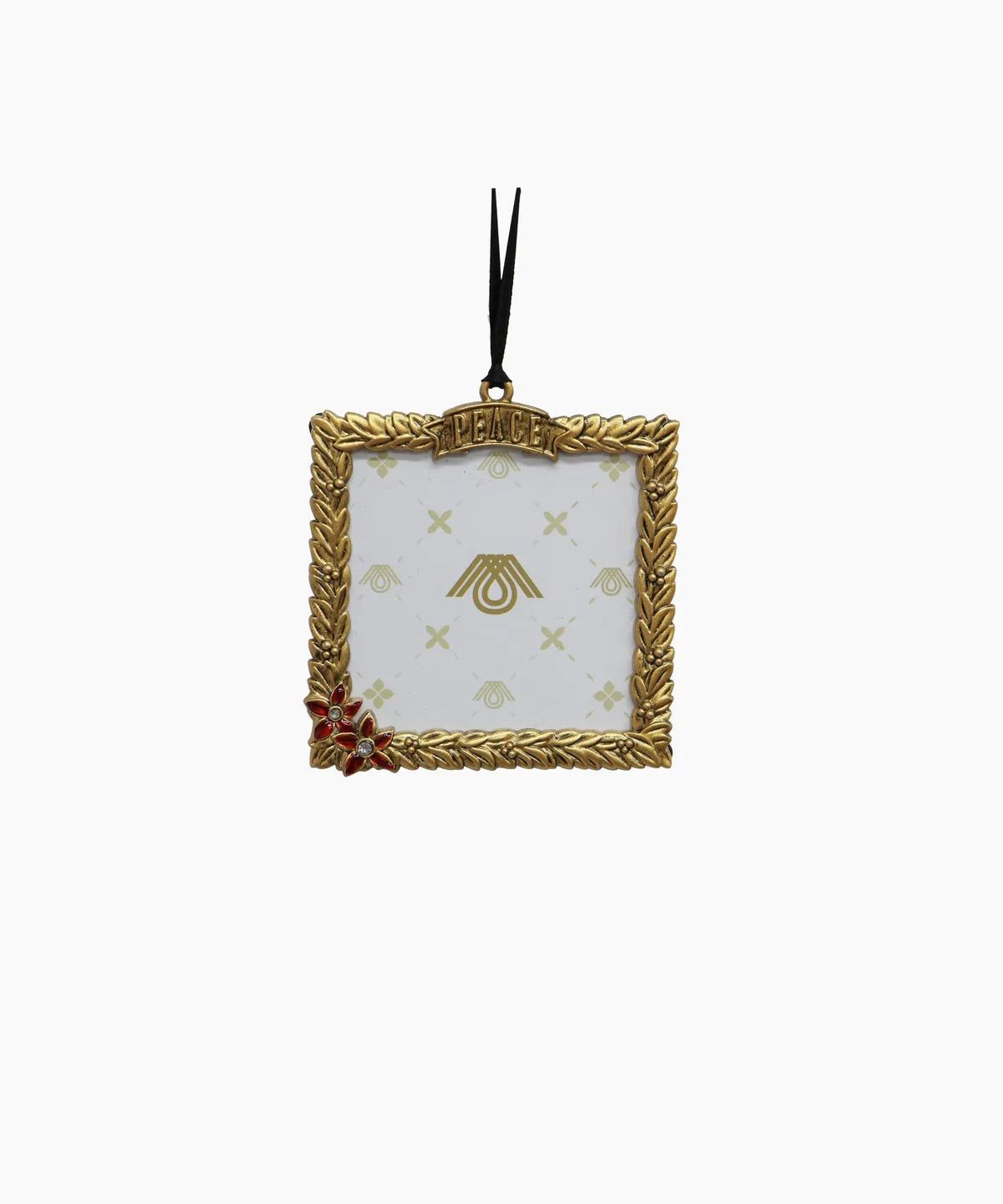 Gold Hanging Square Frame Peace Christmas decoration
