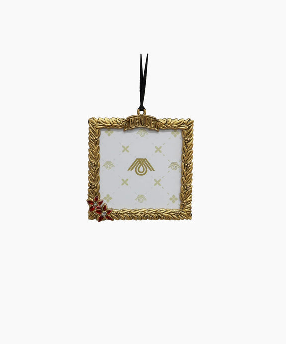 Gold Hanging Square Frame Peace Christmas decoration
