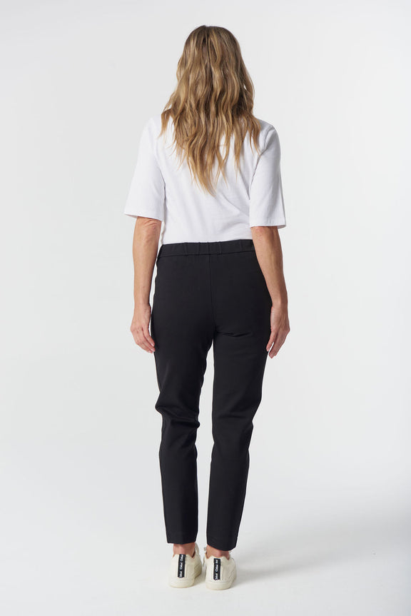 Goondiwindi Cotton black stretch ponte work pants.