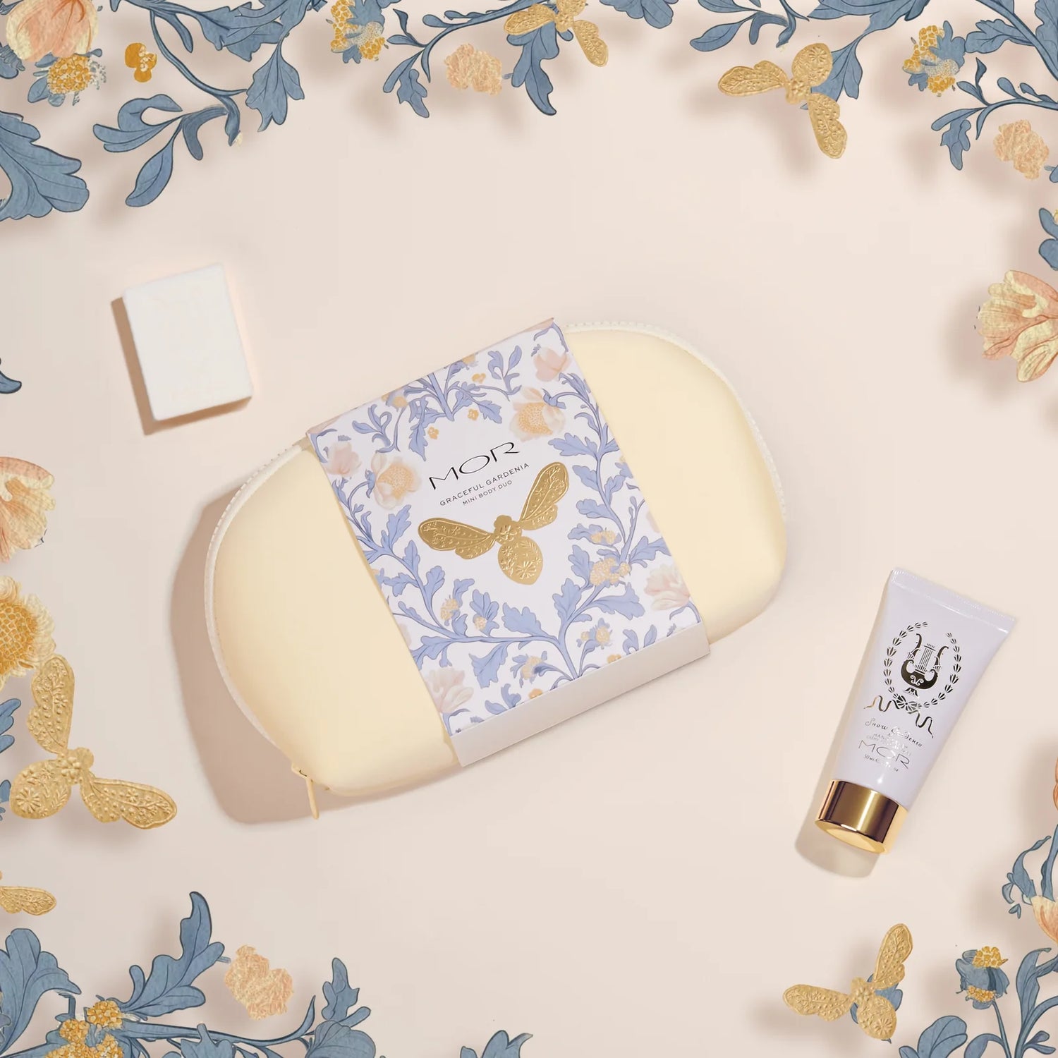 MOR Snow Gardenia Hand Cream and Soapette gift set