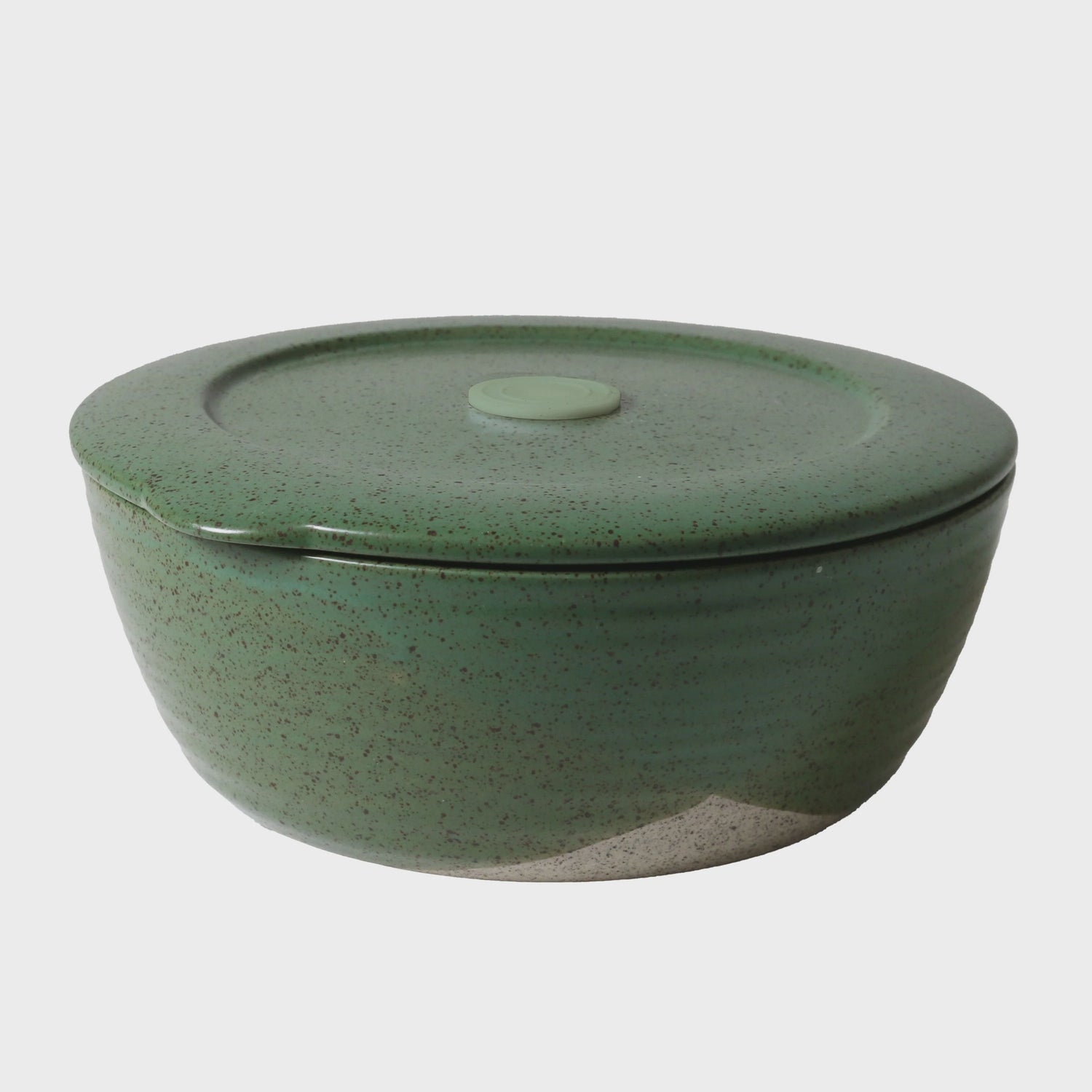 Green 1 litre ceramic food container with lid – The Wanderer collection
