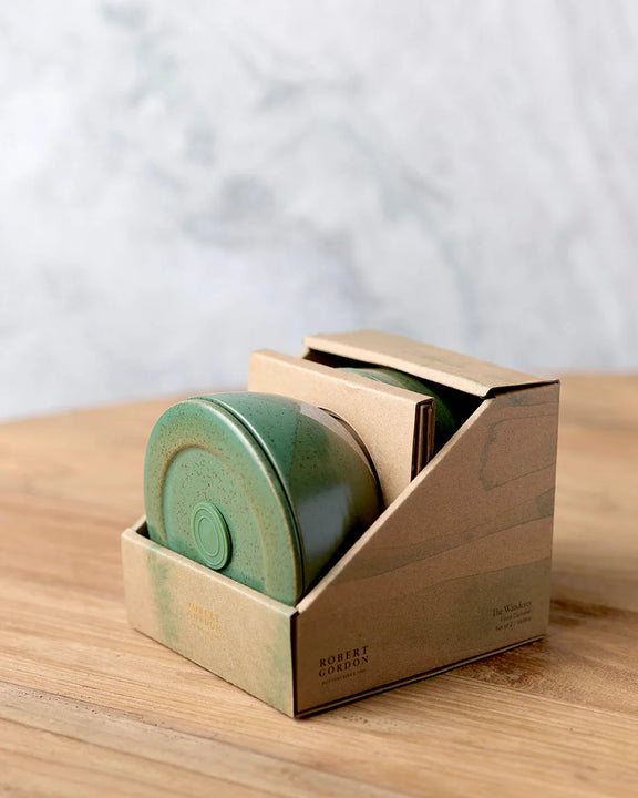The Wanderer reusable stoneware lunch containers by Robert Gordon.