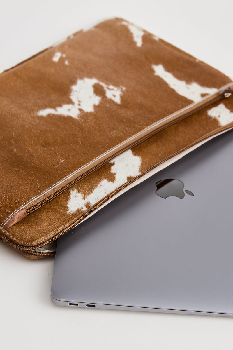 Padded laptop bag styled with work essentials