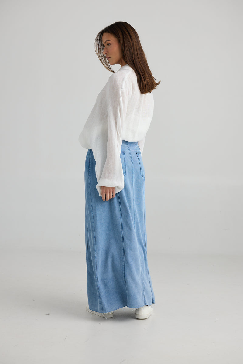 Cruise Skirt | Blue Wash Denim