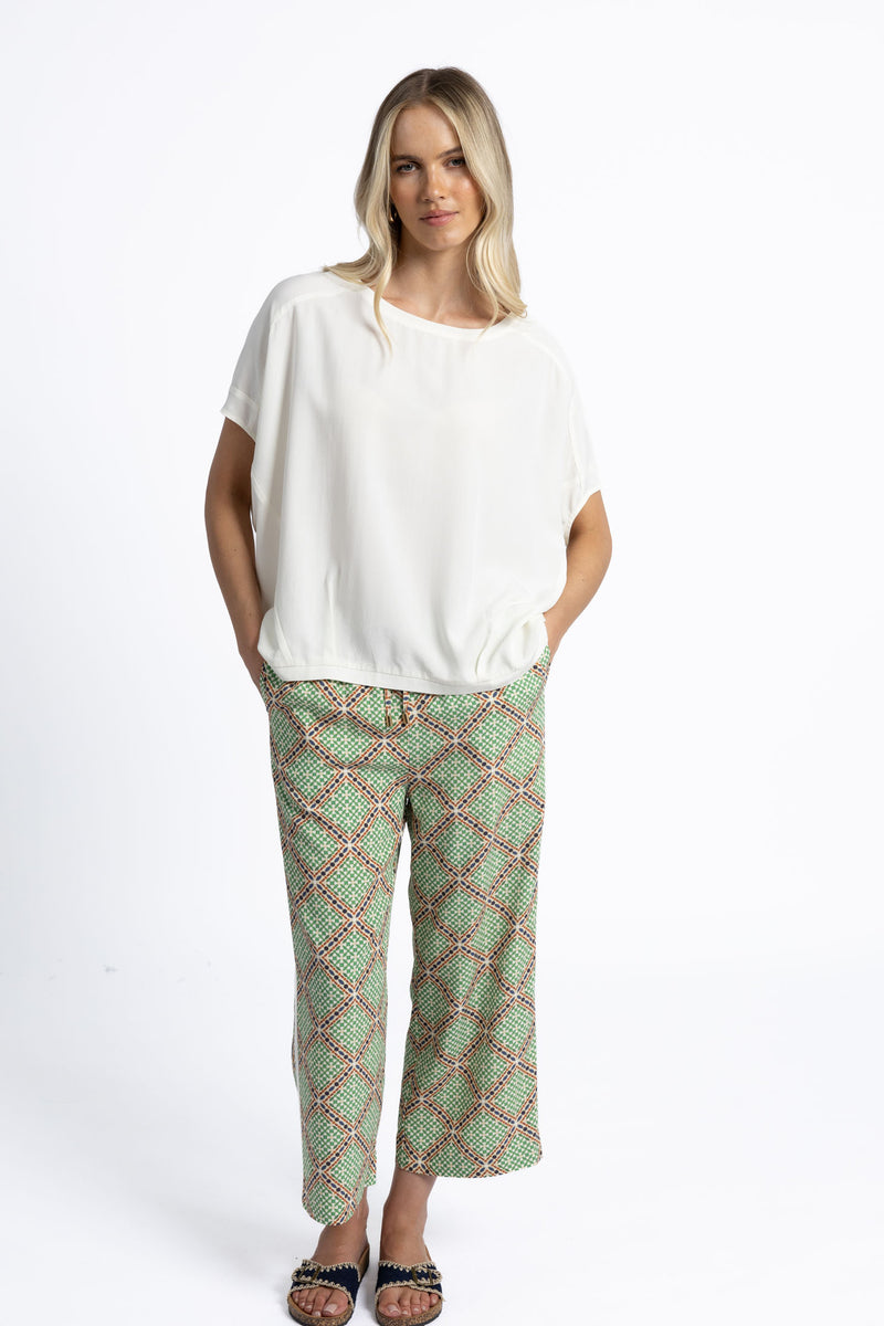 Marrakesh Pant | Wide-Leg Cotton Blend Pants in Exclusive Print