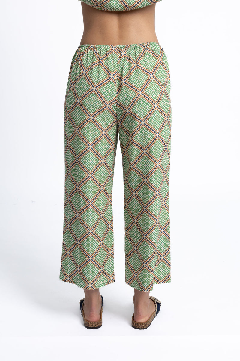 Marrakesh Pant | Wide-Leg Cotton Blend Pants in Exclusive Print