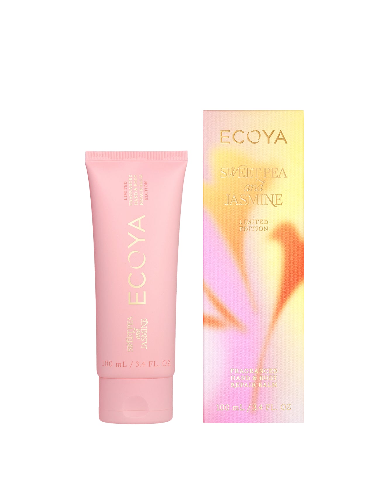 Sweet pea and jasmine limited edition hand and body repair balm by Ecoya