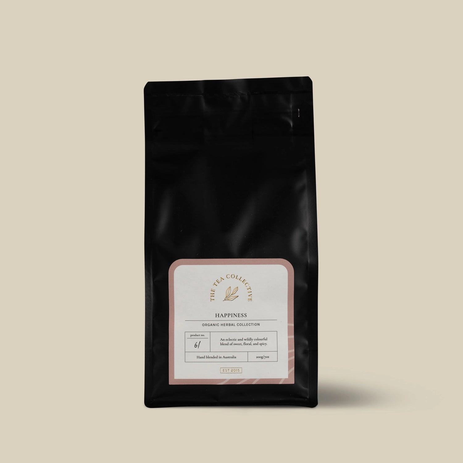 Happiness Organic Herbal Tea 100g refill pouch by The Tea Collective.