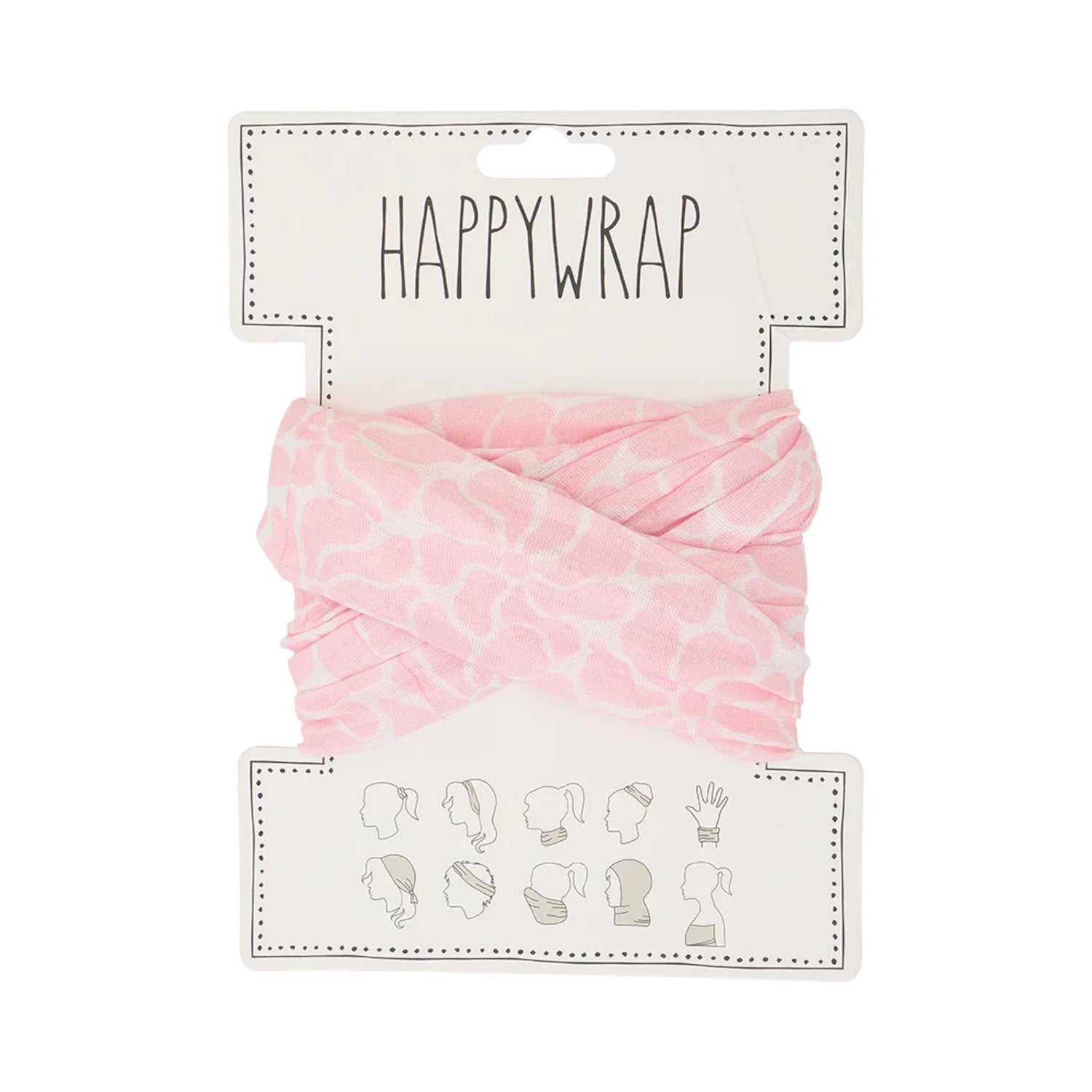 Happywrap Pink Petal multifunctional scarf headband face cover