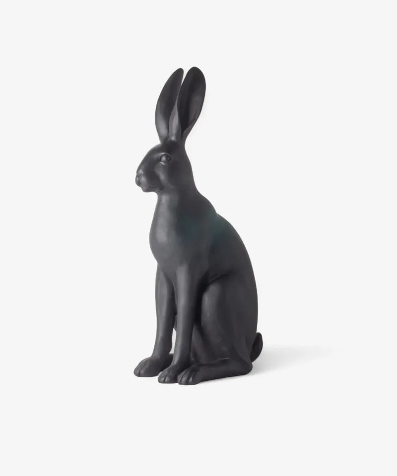 black hare statue decorative rabbit australia