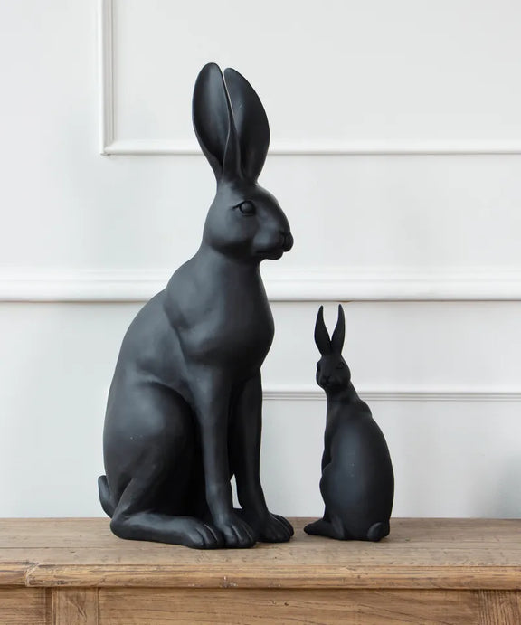 resin rabbit sculpture indoor outdoor decor