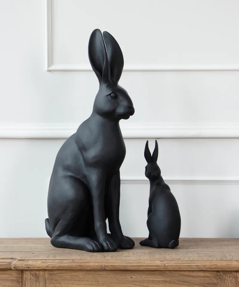 resin rabbit sculpture indoor outdoor decor