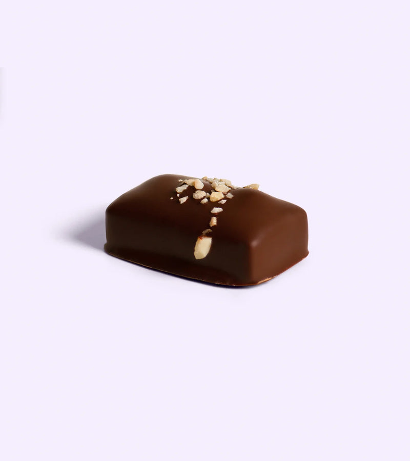 Hazelnut butter praline chocolate - single serve chocolate. 