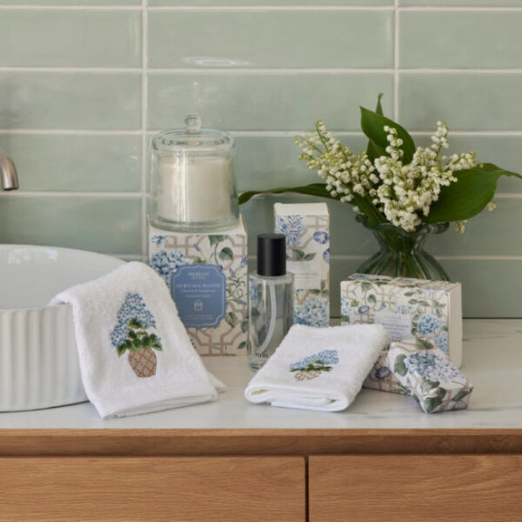 Tuberose & Sandalwood linen spray by Pilbeam Living for beautifully scented laundry.