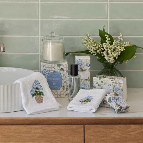 Tuberose & Sandalwood linen spray by Pilbeam Living for beautifully scented laundry.
