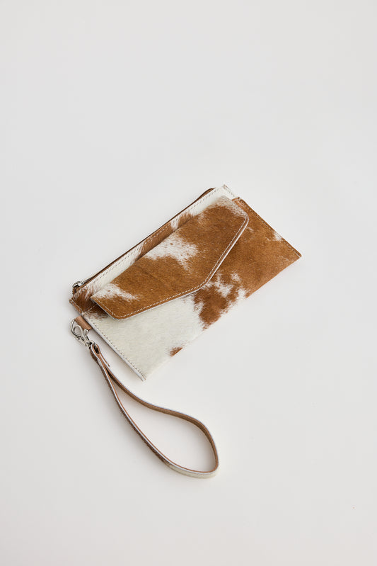 Hilda Wallet Cowhide Tan with strap