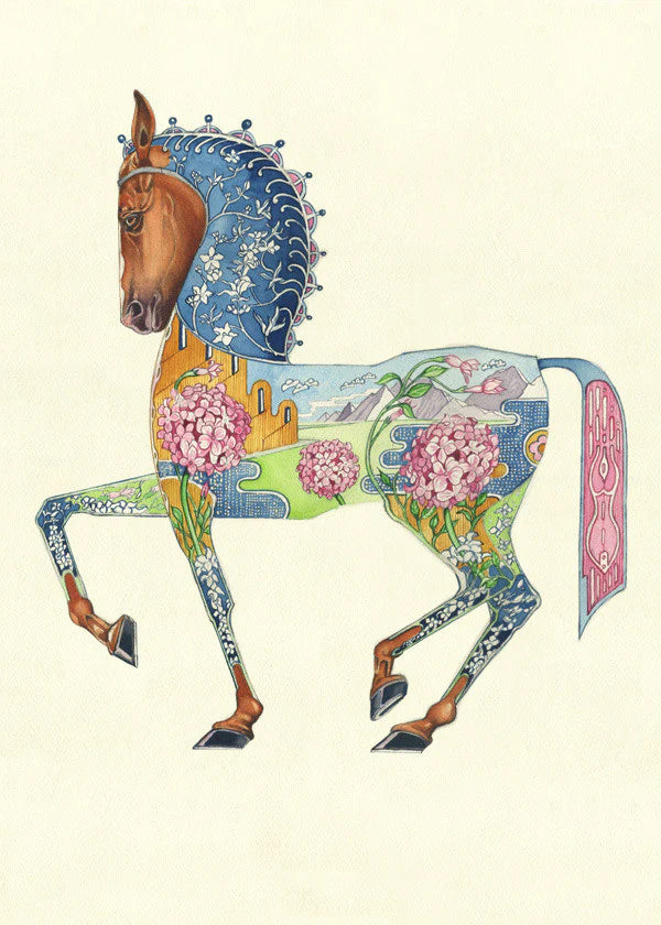 Horse greeting card by Daniel Mackie – Greek mythology inspired design