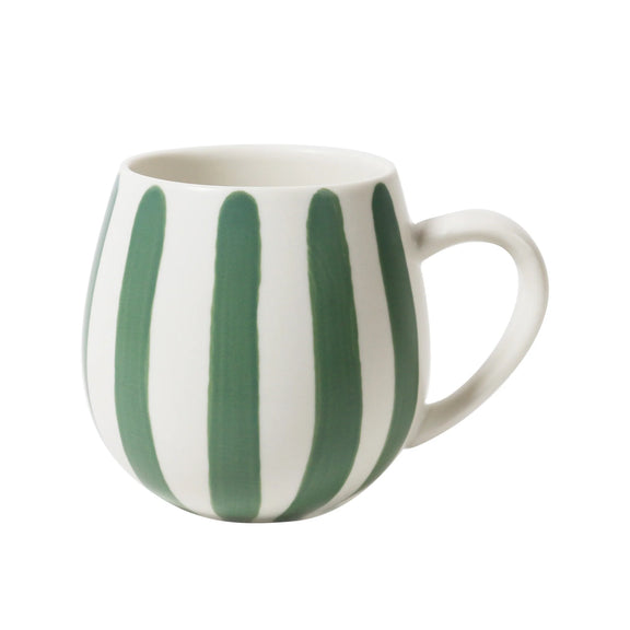 hug me mug olive brush thick stripe