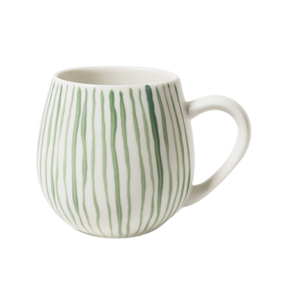 hug me mug olive brush thin stripe