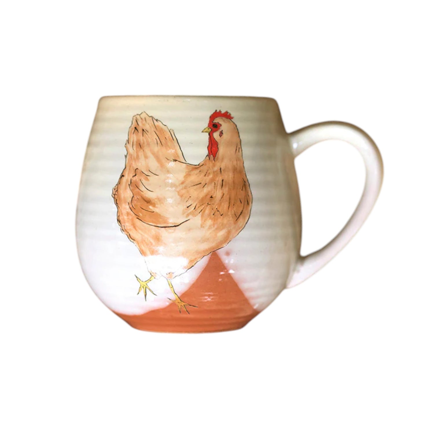 Robert Gordon Hug Mug with Emogen Clark chicken artwork