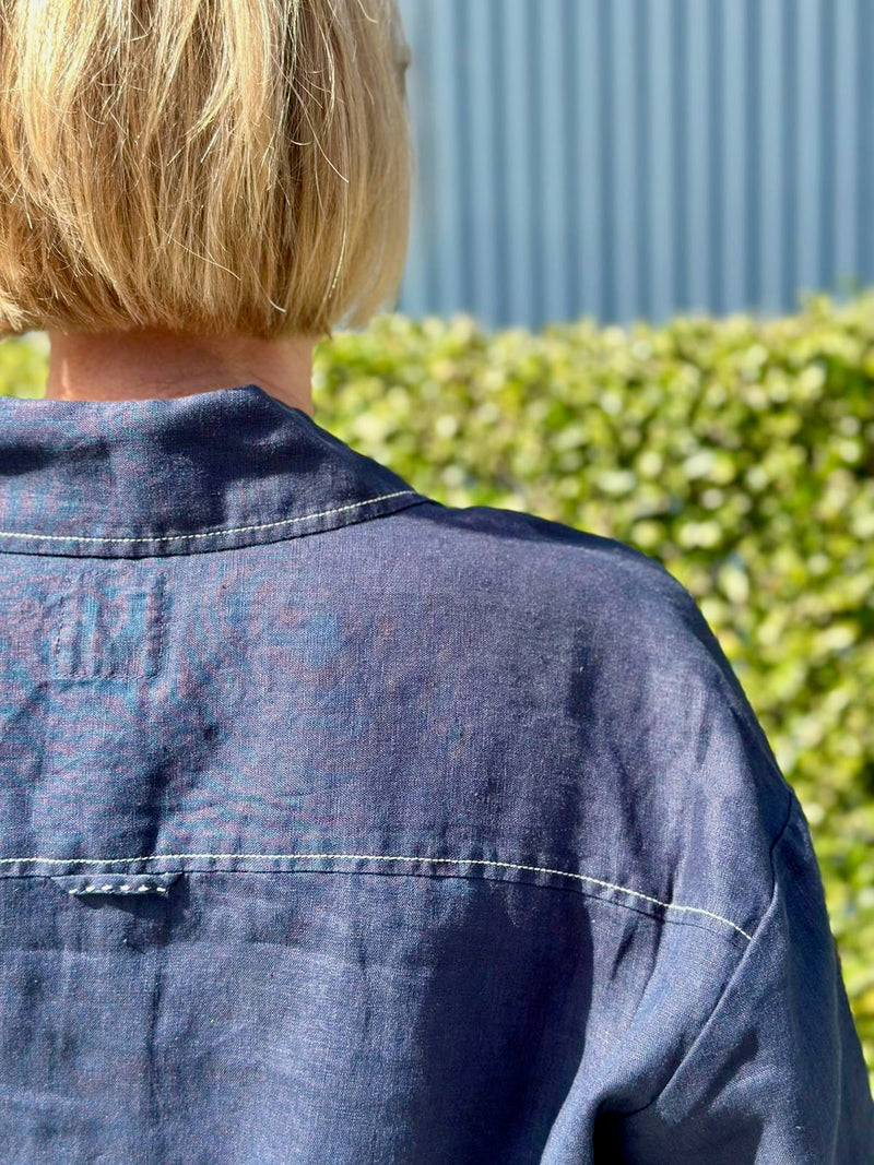 Boyfriend Shirt Navy Marine