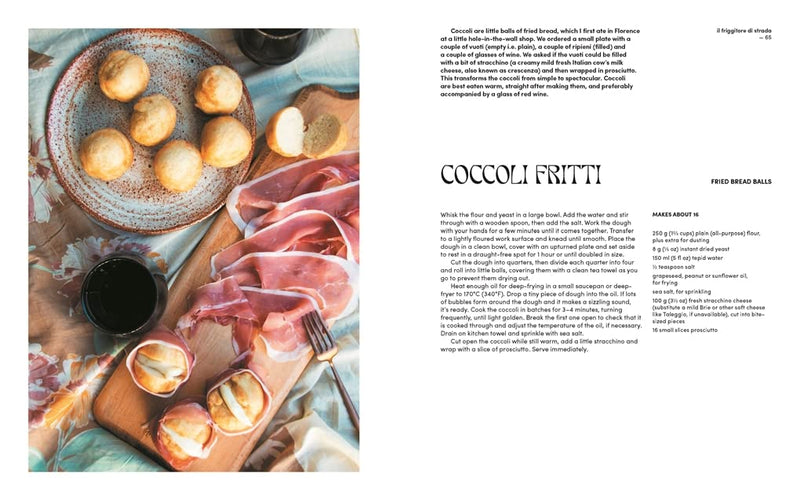 Italian street food recipe book authentic cuisine
