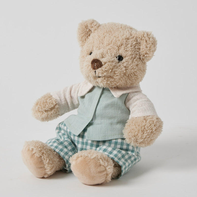 Jiggle and Giggle Ethan Bear soft toy for babies and toddlers 