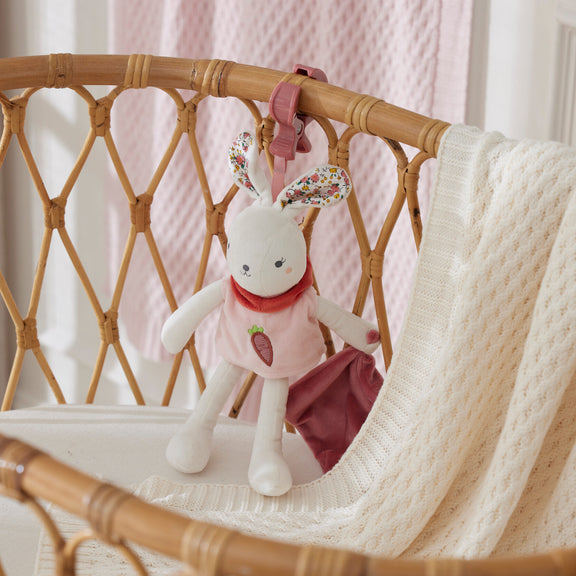 bunny clip on toy pram toy
