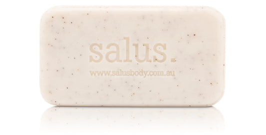 Australian-made exfoliating soap with orange oil and jojoba seed