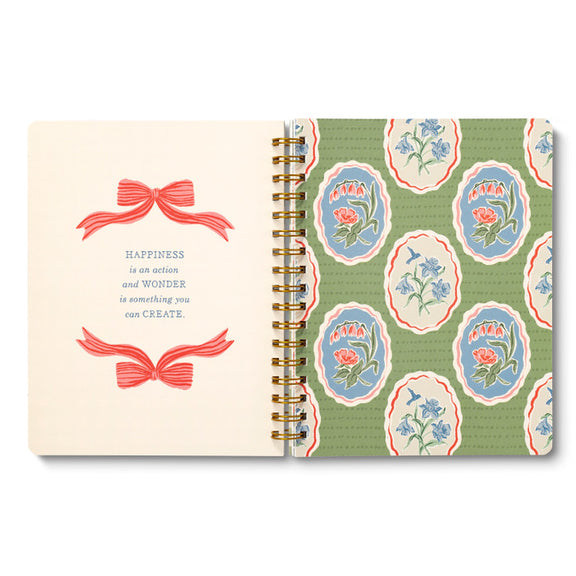Joy Is Handmade wire o notebook inspirational journal with 192 lined pages