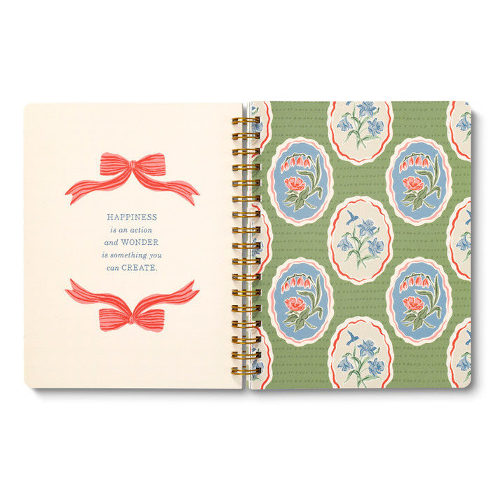 Joy Is Handmade wire o notebook inspirational journal with 192 lined pages