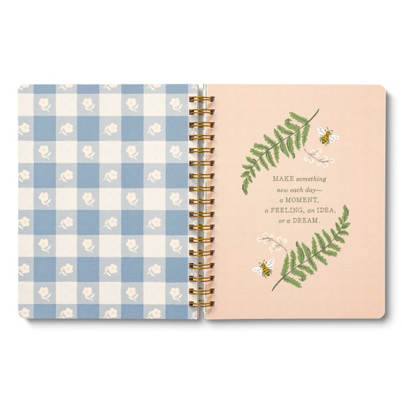 Cottagecore style journal Joy Is Handmade notebook for writing and journalling