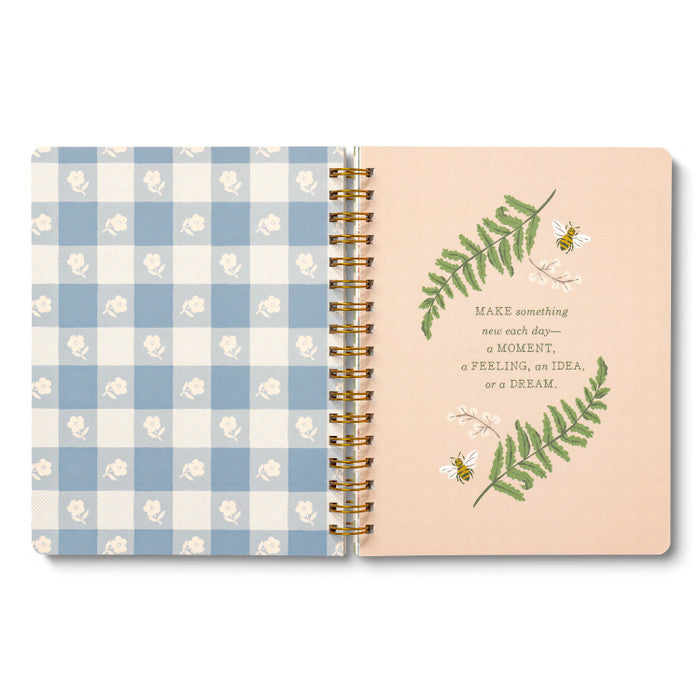 Cottagecore style journal Joy Is Handmade notebook for writing and journalling