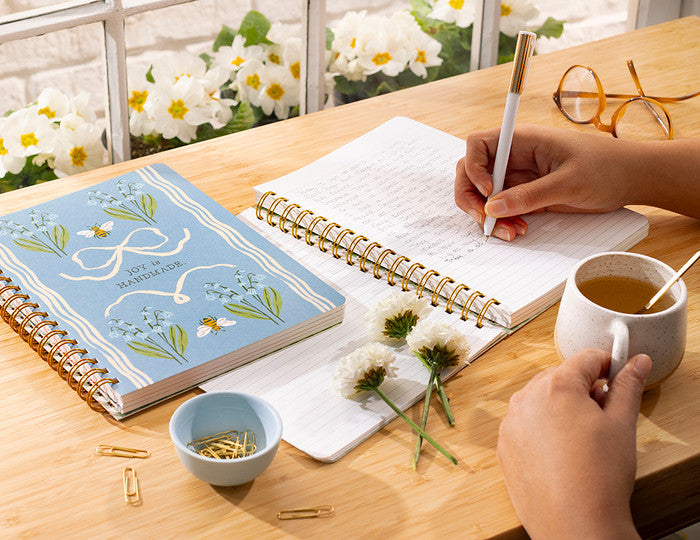 Cottagecore style journal Joy Is Handmade notebook for writing and journalling