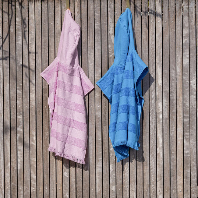 Kids Hooded Beach Towel Denim | Cotton Poncho Towel