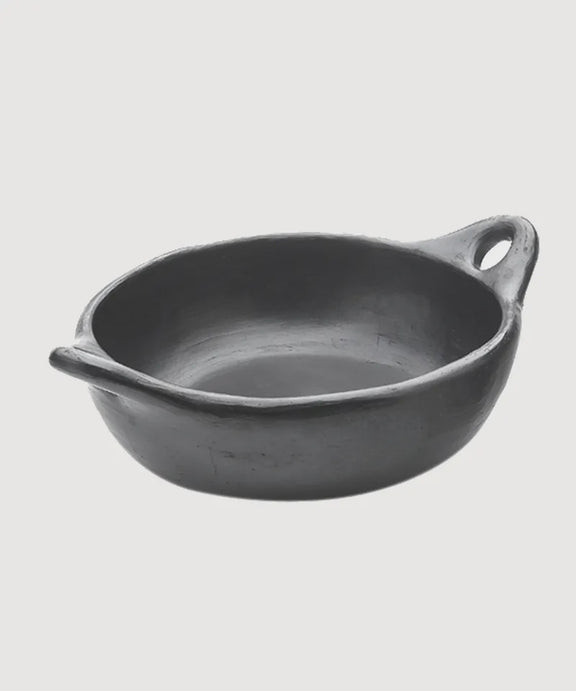 La Chamba round serving dish size 3 handcrafted Colombian clay