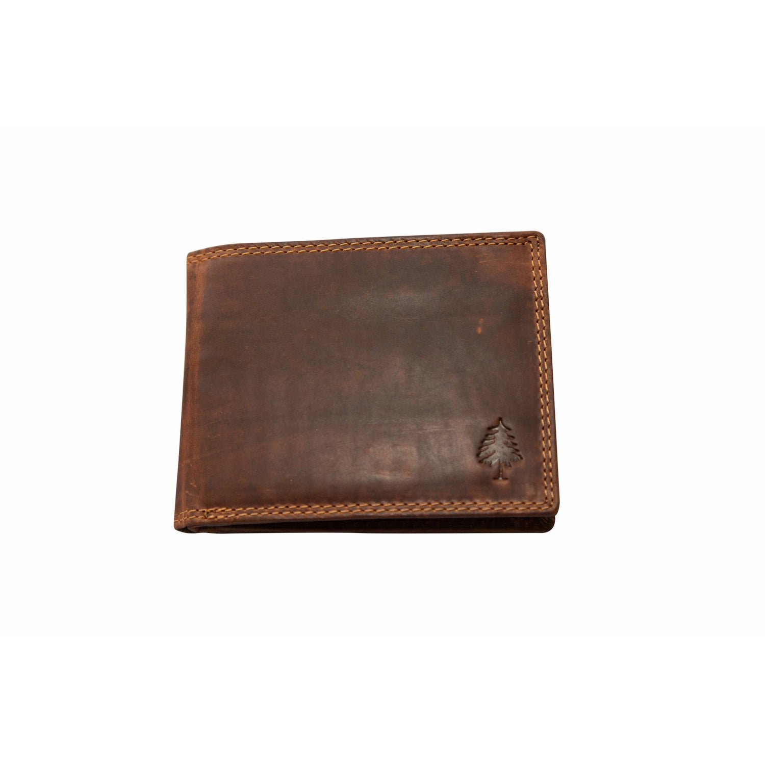 Men's leather wallet with nine card slots, coin pocket and zip compartment
