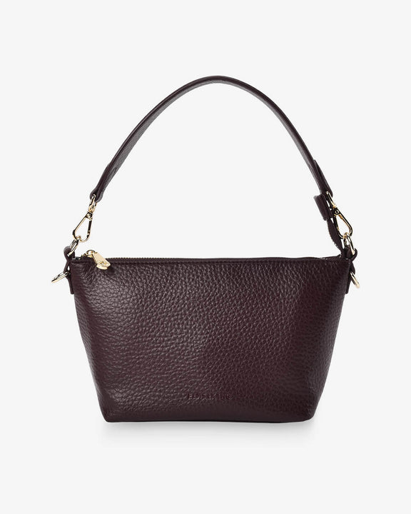 Elms+King Leyton Wine shoulder and crossbody bag.
