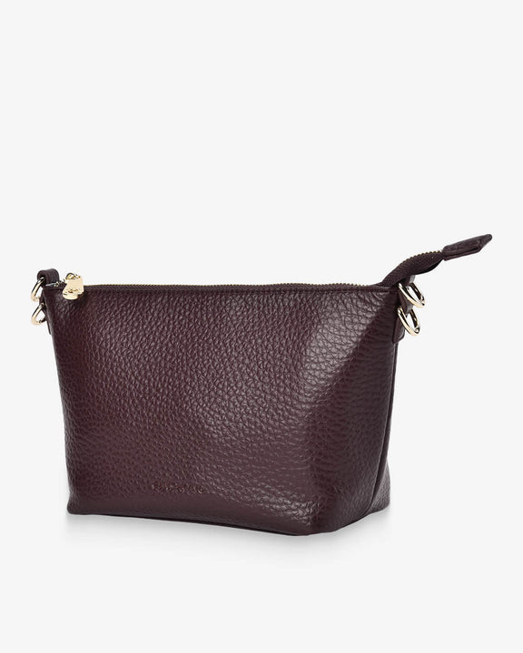 Elms + King crossbody bag in wine colour