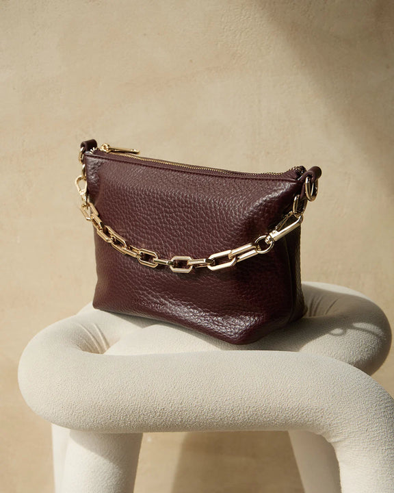 Leyton Crossbody bag by Elms+ King with interchangeable strap. Available at My Country Escape. 