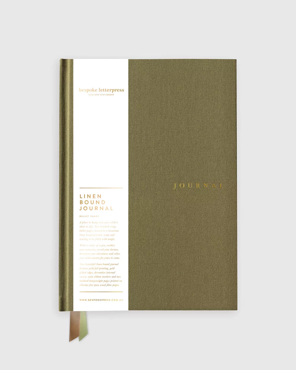 saltmarsh green linen bound pocket journal