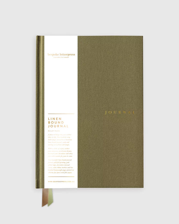 saltmarsh green linen bound pocket journal