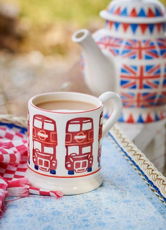 Collectable London red bus mug UK pottery