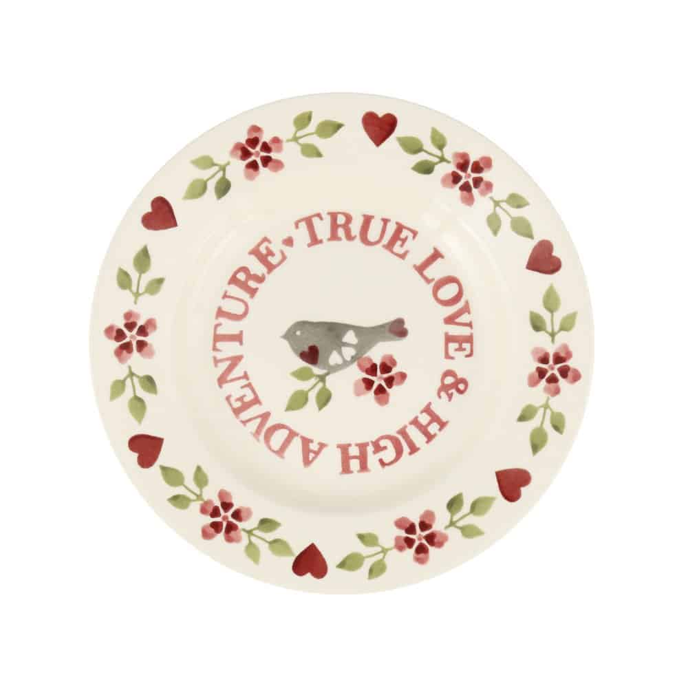 Emma Bridgewater Lovebirds True Love Plate 8½" – handmade English pottery
