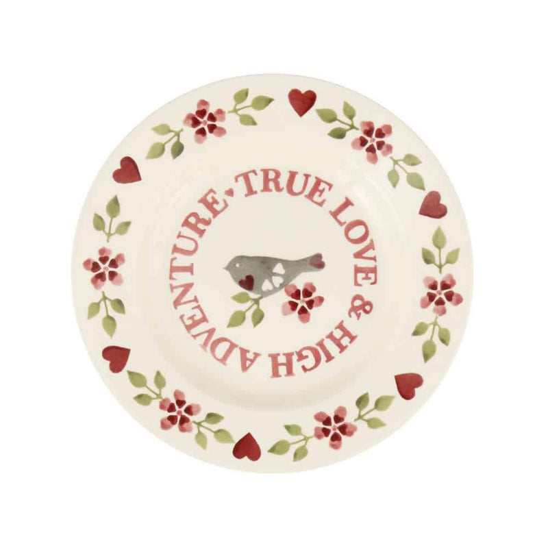 Emma Bridgewater Lovebirds True Love Plate 8½" – handmade English pottery