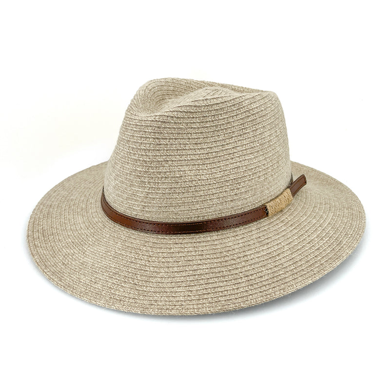 Lanier Fedora Mix Camel 58cm (M/L) | Wool Blend Hat UPF50+