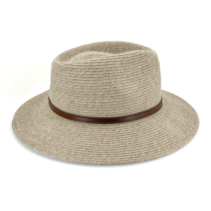 Lanier Fedora Mix Camel 58cm (M/L) | Wool Blend Hat UPF50+