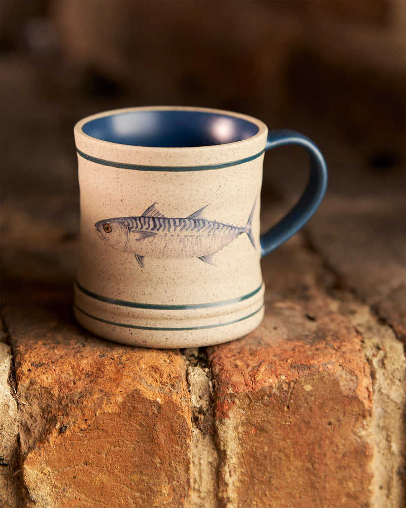 280ml stoneware mug featuring detailed Australian Mackerel illustration