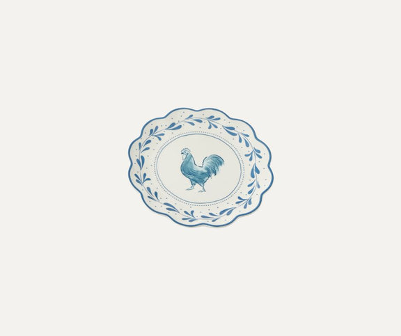 Maison Bleue side plate rooster blue and white